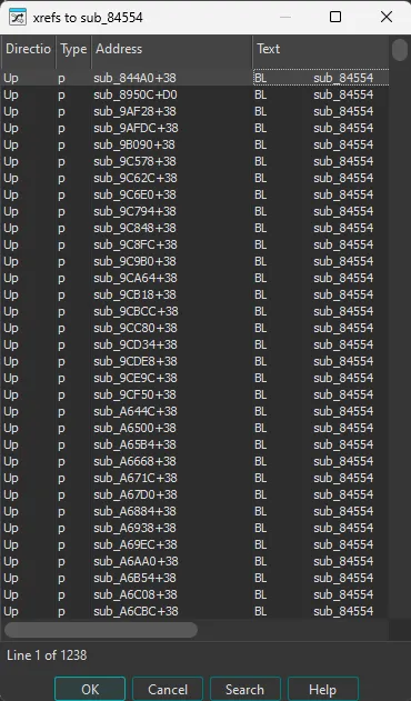 xrefs to sub_84554